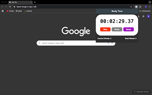 studyBud :: Study helper. Times how long you've studied for, and your breaks