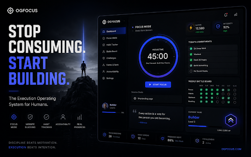 OGFocus - Build Habits. Manage Tasks. Block Distractions. :: Block distracting websites, track habits, and turn your New Tab into a gamified focus dashboard for deep work.