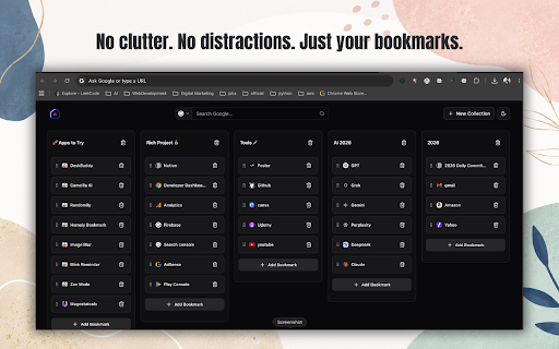 Homely Bookmarks :: A beautiful customizable homepage that lets you organize your bookmarks with categories, icons, and a clean dashboard layout.