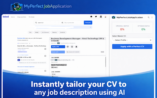 MyPerfectJobApplication :: Tailor your CV to match job descriptions instantly.