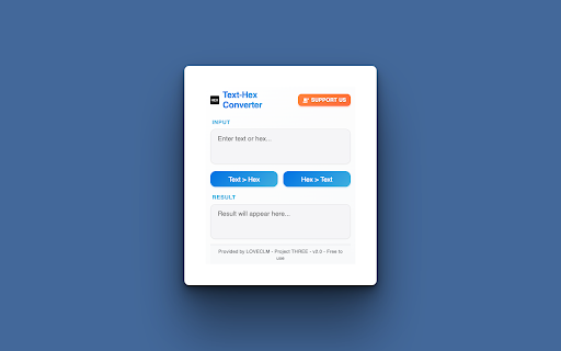 Text-Hex Converter :: Convert text to hexadecimal and vice versa