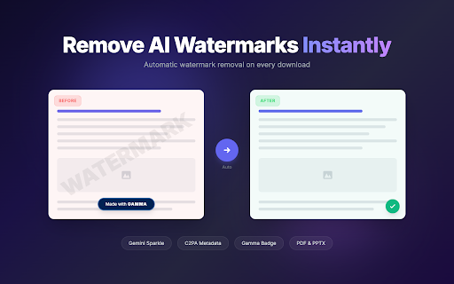 AI Watermark Remover Pro :: Remove AI watermarks from Gemini, ChatGPT & Gamma downloads