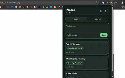 ChromeNoteReminder :: A stylish note-taking, journal, and reminder extension.