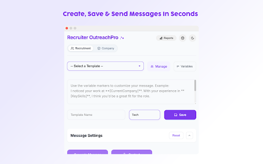 Recruiter OutreachPro :: Recruiter OutreachPro helps makes Linkedin sourcing easy. Create personalised messages in seconds, whilst remaining in control.