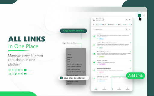 LinkMark :: Take control of your digital world with LinkMark — the AI-powered link manager built to save, organize, and enrich your links.