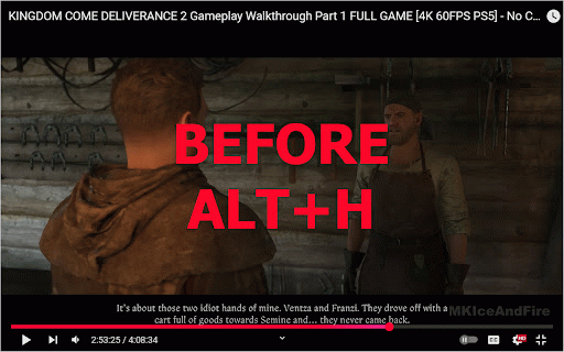 Hide YouTube Player Controls for Videos & Shorts :: Hide overlaying elements on YouTube and Shorts players (scrollbar, buttons, gradients, titles, etc.) with a single shortcut.