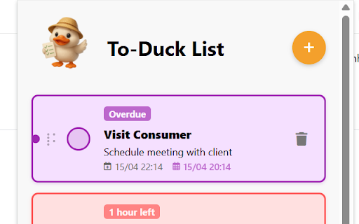 To-Duck List :: A simple task management Chrome extension