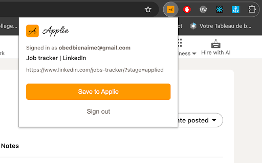Applie :: Save job posts to your Applie pipeline with one click.