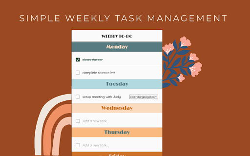 Task Management: Weekly To-Do List :: A simple drag-and-drop weekly task manager to organize your daily tasks