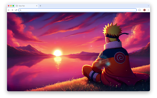Naruto Uzumaki Sunset Live Wallpaper - Naruto New Tab Wallpaper :: Naruto watches a peaceful sunset in this HD Naruto wallpaper. Animated anime wallpaper for every new tab.