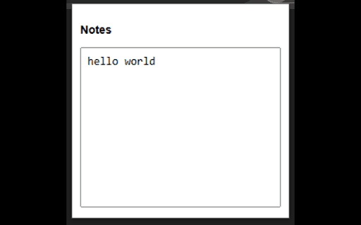 Simple Notepad :: A simple note-taking extension that saves what the user writes.