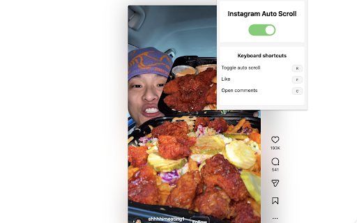 Instagram Auto-Scroller :: Auto-scrolls Instagram Reels with hotkeys