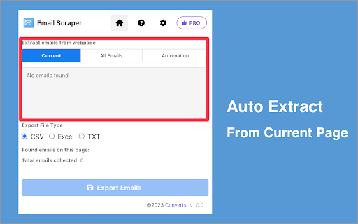 Email Scraper - Automatically Extract Email Addresses from Any Webpage :: Auto-extract emails from web pages with bulk URL support and easy export. Ideal for lead gen, marketing, and email list building.