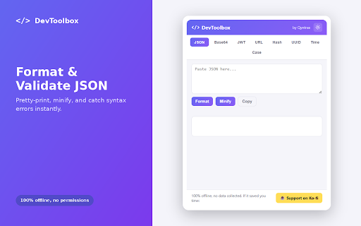 DevToolbox :: A free offline toolbox for developers, with quick tools for formatting data and converting between common formats.