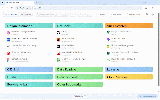 Tabs LOCALLY :: A better bookmark manager for Chrome