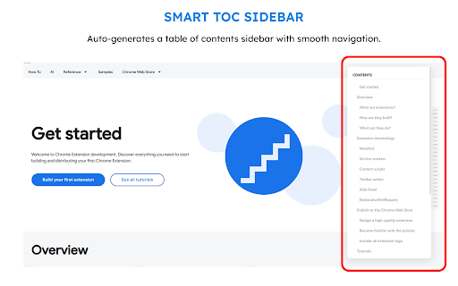 Smart TOC Sidebar :: Auto-generates a table of contents sidebar with smooth navigation.