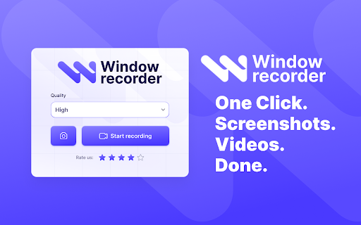 Window Recorder :: Window Recorder – reliable screen recorder for Chrome browser. Handy window tool for screenshots and video capture in your browser.