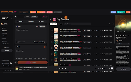 SUNO LoopLess Download :: Download multiple Suno songs in an optimized and efficient way.