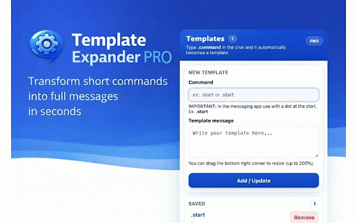 Template Expander PRO :: Expande comandos de texto em templates personalizados em qualquer site.
