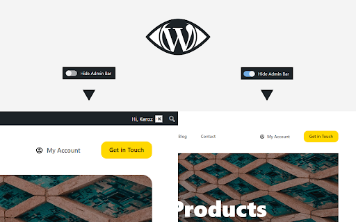 Hide WordPress Admin Bar :: Toggle the WP admin toolbar for cleaner previews and front-end work