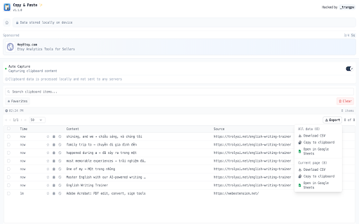 Clipboard History: Copy & Paste ✨ :: Save and search your clipboard history. Tag favorites, find past clips quickly, and manage copied content - all stored locally.