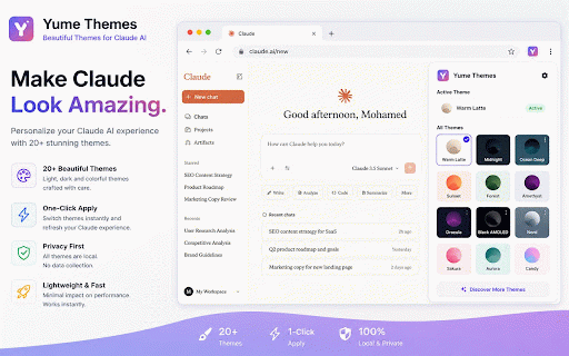 Yume Themes for Claude - Skins, Dark Mode & Sakura UI Styles :: Beautiful Claude AI themes: sakura, anime skins, dark mode, AMOLED, neon & 24 hand-crafted styles. Fast, private, unofficial.
