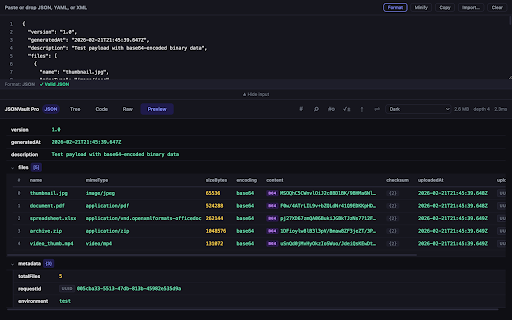 JSONVault Pro :: JSON viewer & formatter with JWT decode, diff, JSONPath. Formats JSON, YAML, XML instantly. Zero tracking. Privacy-first.