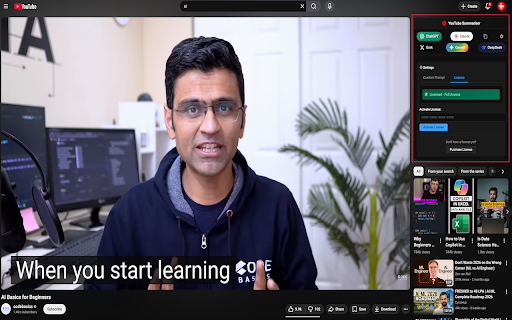 YouTube Summary :: Quickly summarize YouTube videos using ChatGPT, Claude, Grok, Gemini, or DeepSeek