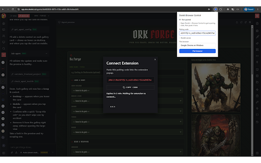 Donkit Browser Control :: Connects your browser to a Donkit AI agent for remote control