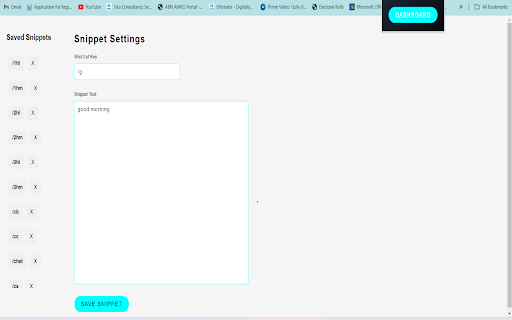 Snippet Manager :: Create snippets and use shortcuts to insert them.