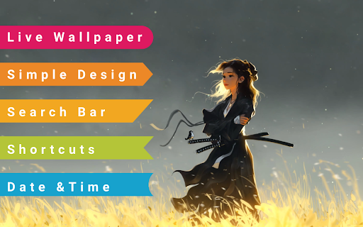 Young Girl Samurai Live Wallpaper :: Embrace the spirit of a fearless warrior with the Young Girl Samurai Live Wallpaper.