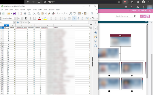 OrgChart Dumper :: Allows you to download the embedded orgchars created with orgchart.com as a CSV file