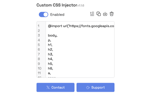 Custom CSS Injector :: Inject your own CSS on any website, per domain.