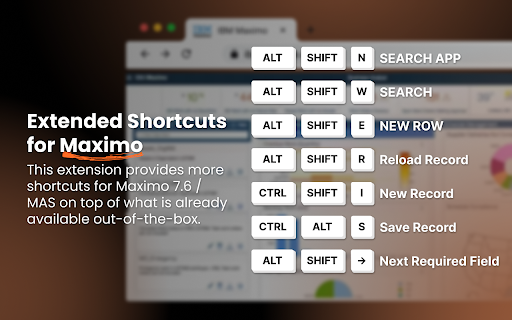 MaxShortcuts :: Extended Shortcuts for Maximo