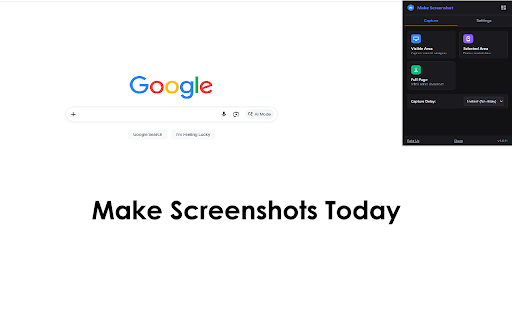 Make Screenshot :: Capture visible page, selected area, or full page. Annotate captures with a rich canvas editor.