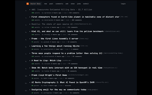 HexNode - A Hacker News Theme :: A custom look for Hacker News by programking.
