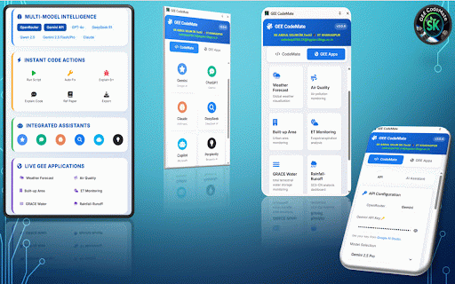 GEE CodeMate :: GEE CodeMate helps you generate, fix, and explain Earth Engine code with AI and access GEE apps instantly from the side panel.