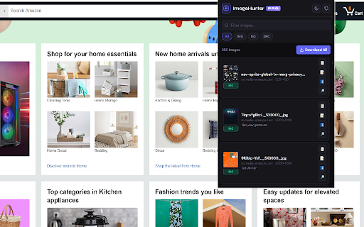 ImageHunter Pro :: Extract, preview, download and copy images from any webpage instantly.