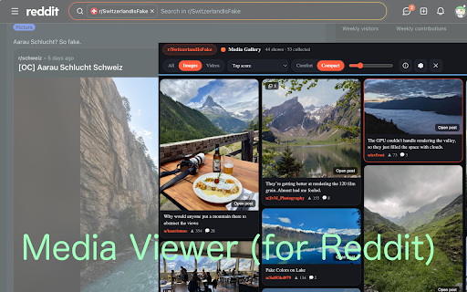 Reddit Media Viewer - Gallery Rexplorer :: Overlay a fast, responsive media gallery on the current Reddit subreddit or user feed. Local-only, no login, no tracking.