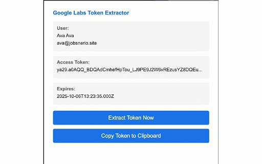 Google Labs & Sora Token Extractor :: Extracts session tokens from Google Labs and Sora.