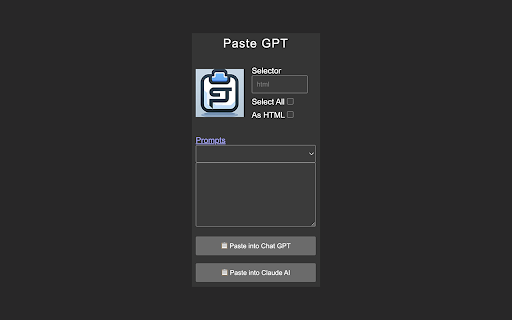 Paste GPT :: Paste web content directly into Chat GPT or Claude AI