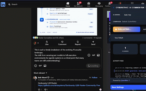 CyberEthic: AI Commenter for LinkedIn :: AI-powered LinkedIn automation tool. Auto-generate professional comments, boost engagement, and grow your network effortlessly.