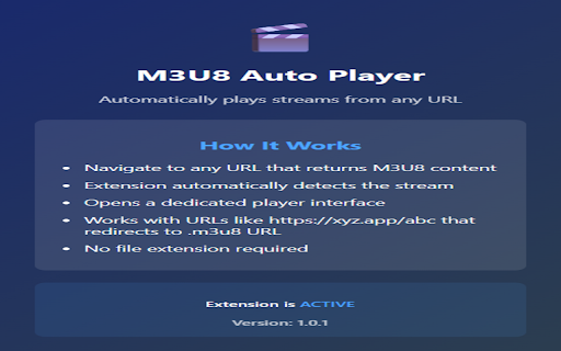 M3U8 Auto Player :: Automatically plays M3U8 streams from any URL