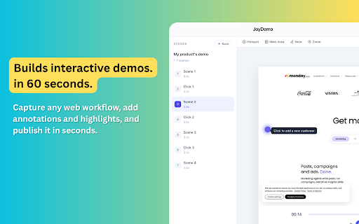 JoyDemo - AI Interactive Product Demos :: Create an AI interactive product demo in 60 seconds.