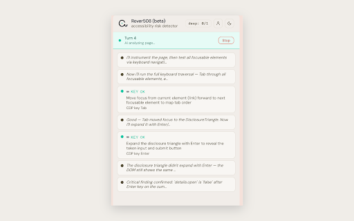 Rover508 (beta) :: AI-powered accessibility testing in your browser