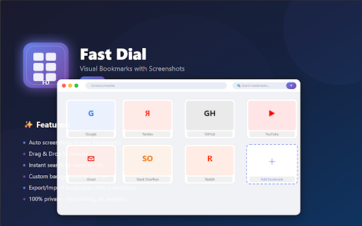 Fast Dial v.3 :: Visual bookmarks with site thumbnails / Визуальные закладки с миниатюрами сайтов