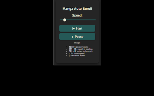 Manga Auto Scroll :: Manga Auto Scroll is a simple extension that allows you to automatically scroll manga pages for a smoother reading experience.