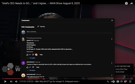 Yabble :: Adds a player toolbar button to open YouTube comments in a bottom-anchored, settings-style overlay.