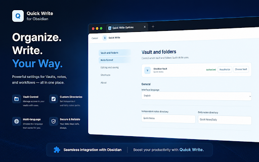 Obsidian Quick Write AI Chat :: AI chat, GPT writing assistant, and smart Agent for Markdown notes in your authorized Obsidian Vault.