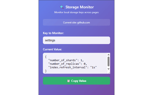 Local Storage Monitor :: Monitor and copy values from local storage